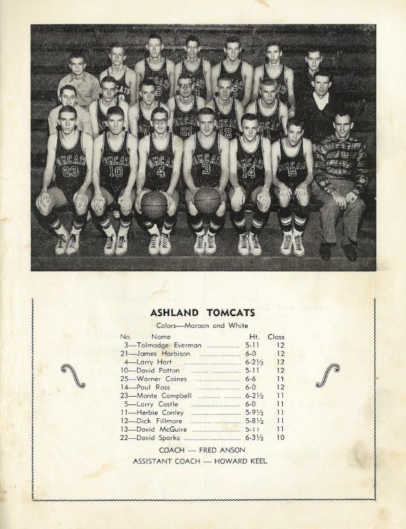 1958 - District Tournament Program